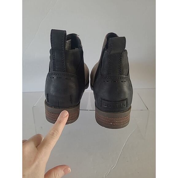 Sorel WMS SZ 7.5 Chelsea Boots Gray Black Ankle Booties SMALL FLAW Waterproof - Picture 6 of 10